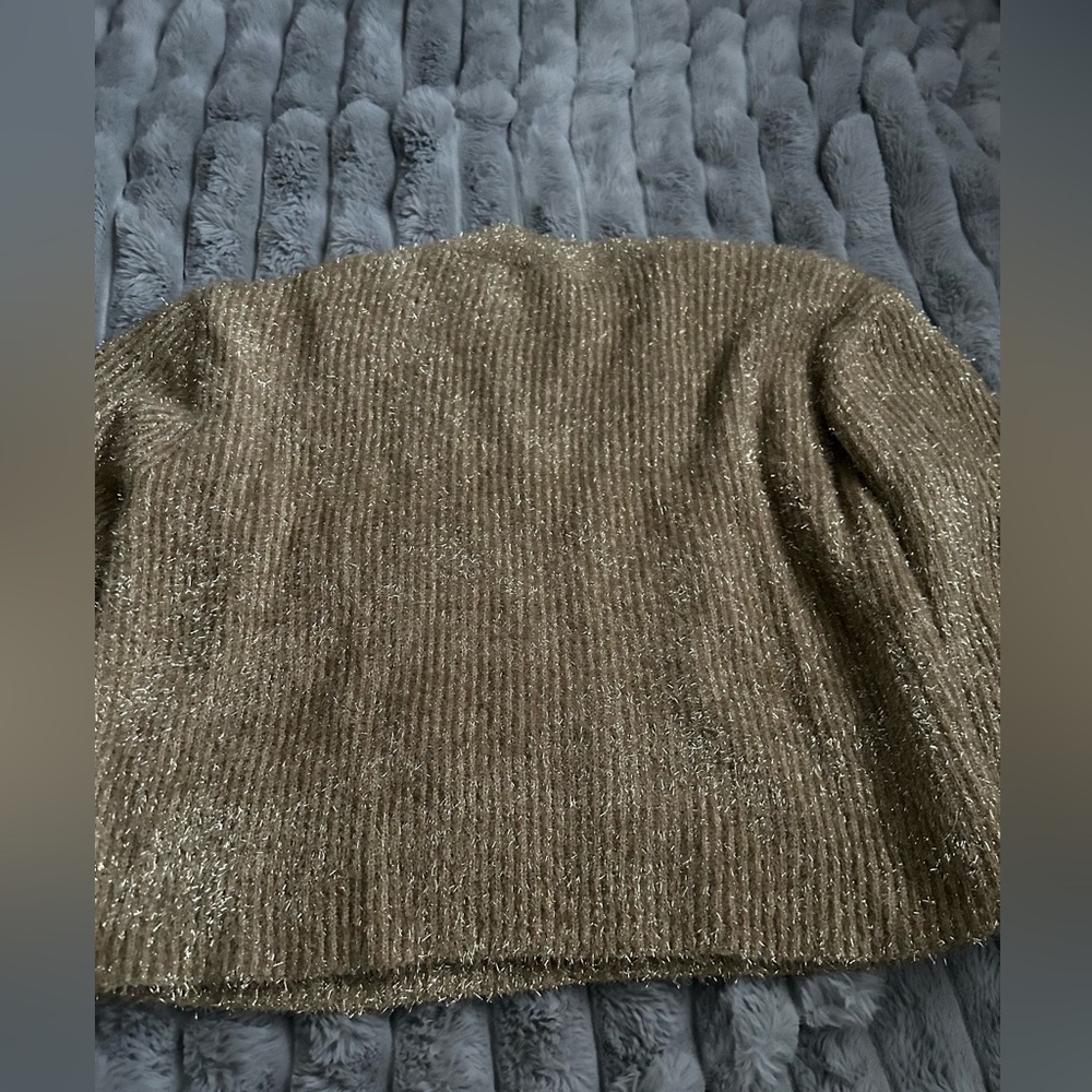 Bar III Shimmering Gold Women's Cardigan